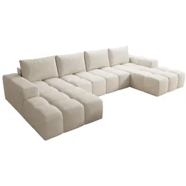 möbelfest Eckcouch Teddy-Bouclé U-Form 2-Sitzer Beige