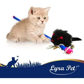 Lyra Pet Katzenangel mit Maus schwarz