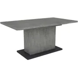 byLIVING Esstisch Athen, Breite 160 cm, mit Auszug 200 cm, Beton-Optik/anthrazit