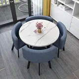 OCAZI esstisch,Rundes Esstisch-Set,Küchen-Esstisch-Set,Schlichter Kleiner runder Tisch,Runder Konferenztisch,rundes modernes Esstisch-Set,Tisch- und Stuhl-Set - #16-70 * 75cm/27.5 * 29.5in(WxH)