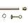 GARESA Gardinenstange GARESA "ESPERANCA", gold (antikmessingfarben), L:410cm Ø:16mm, Metall, Gardinenstangen, rustikale Vorhanggarnitur, verlängerbar, Eisen, Endk. Kugel, m. Ringe