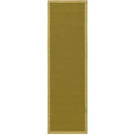 benuta Nest Sisalteppich, Grün, Textil, Beton Optik, Rechteckig, 70x300 cm Gots, für Fußbodenheizung geeignet, Teppiche - Böden, Teppiche