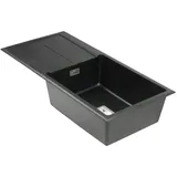 NINDO Stabilo-sanitaer - Einbauspüle `Barbados` rechts mit Zubehör Granitoptik