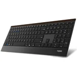 Rapoo RP E9500M UI-B Wireless Multimode E9500M Tastatur - Schwarz (QWERTY US Layout)