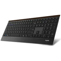 Rapoo RP E9500M UI-B Wireless Multimode E9500M Tastatur - Schwarz (QWERTY US Layout)