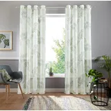 MY HOME Gardine Paula, Ösen (1 St), halbtransparent, Voile, Halbtransparent, Voile, Polyester grün 140 cm x 245 cm