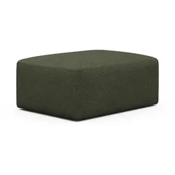 Pouf TENKSOM "Rund Hocker, Fussablage", grün (waldgrün), B:73cm H:40cm T:96cm, Poufs, perfekte Ergänzung zum Sofa RUND, Nordic Swan Ecolabel