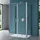 mai & mai Ravenna66UK Duschkabine U-Form mit Doppeltüre 120 x 80 cm Silber Klarglas
