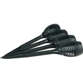 OEM Solar Fackel plastik Flacker-Effekt Ø7.5cm H.27cm schwarz 4 Stück