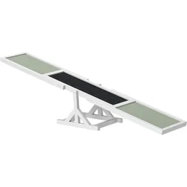 PawHut Hundewippe Hunde Agility Wippe Holz, Welpenspielzeug für große Hunde 180x30x30 cm