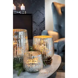 Fink Windlicht DARCY Glas Silber