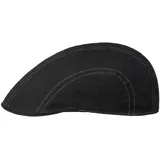 Stetson Madison Leinen Flatcap Schirmmütze Delave-Optik Herren und Damen Frühling Sommer schwarz 55 cm - 55