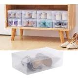 Schuhboxen, 20er Pack Schuhkartons, Schuhbox Transparent Plastik Aufbewahrungsbox Schuhe Schuhkarton Schuhboxen Plastik Platzsparend Schuhschachteln Durchsichtig Faltbar Schuhaufbewahrungsboxen