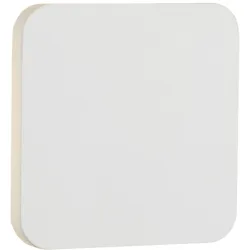 flache LED Wandleuchte 15x15cm Gips weiß 5W 3000K warmweiß streichbar