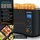 Arendo Frühstücks-Set Wasserkocher 1,5l, 4-Scheiben Toaster, 6er Eierkocher, Schwarz