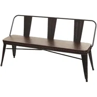 Mendler 3er Sitzbank HWC-H10, Garderobenbank Esszimmerbank, Kunstleder Chesterfield Industrial