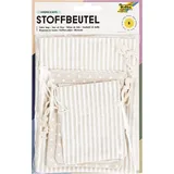Folia Stoffsäckchen mit Motiv Streifen und Punkte 8,0/10,0/13,0 x 10,0/130,/18,0 cm, 1 Pack
