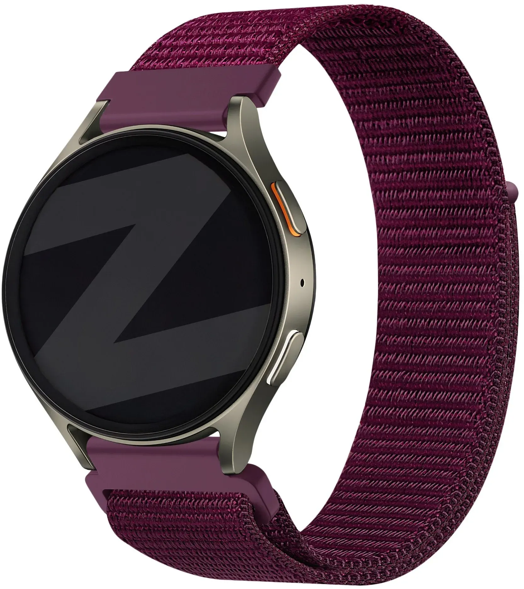 Bandz ICE Smart 2.0 Square / Carrée 1.70 Armband Nylon 'Easy Fit' für ICE Smart 2.0 Square / Carrée 1.70 - Pflaume - Klettverschluss