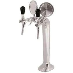 Schanksäule Chrom 2-leitig, elegant, `Topp-Qualität!` (Paketpreis)
