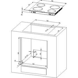 PKM KH-BIC7-2KB GK-IX-2 Einbauherdset 7 Funktionen Ofen Umluft Kochfeld