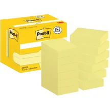 Post-it Sticky Notes 653-Y12 38 x 51 mm 100 Blatt pro Block, Gelb 12 Stück (8 - 4