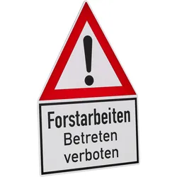 Achtungsschilder Forstarbeiten