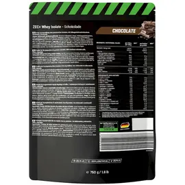 Zec+ Nutrition Whey Isolate Schokolade Pulver 750 g