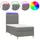 vidaXL Boxspringbett 100 x 200 cm Dunkelgrau
