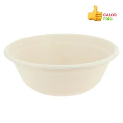 PuntoQPack 125 Stk. Biologisch abbaubare Faser-Salatschüssel 1200cc Ref BOWL007