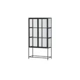 Sammlervitrine   ¦ schwarz ¦ Maße (cm): B: 77 H: 150 T: 35.0