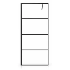 Badplaats Essos Walk-In-Dusche 50 x 200 cm Schwarz