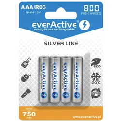 everActive EVHRL03-800, Wiederaufladbarer Akku, AAA, Nickel-Metallhydrid (NiMH),