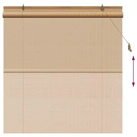 vidaXL Bambusrollo 130 x 160 cm Braun