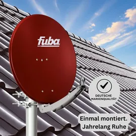 PremiumX Fuba DAA 850 R Sat Anlage Schüssel Rot Quad LNB 8x F-Stecker - Rot