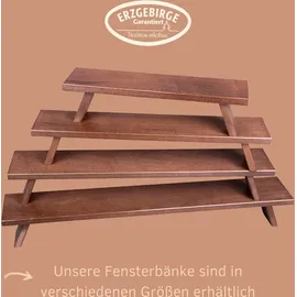 Weigla "Weihnachtsdeko, Made in Germany", braun, B:60cm H:11cm T:7,5cm, Holzwerkstoff, Schwibbögen, aus Buchenholz, Tiefe ca. 7,5 cm