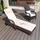 Outsunny Sonnenliege 200 x 73 x 103 cm Beige/Braun/Mehrfarbig