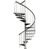 DOLLE Außenspindeltreppe Gardenspin mit Metallstufen Ø 185 cm Höhe bis 352,5 cm