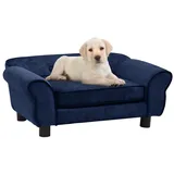 vidaXL Hundesofa Blau 72 x 45 x 30 cm Plüsch