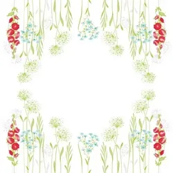 Mank Tischdecke Airlaid Milli, 80 x 80 cm, 20 Stück - Mitteldecke Blumen Gräser Sommer