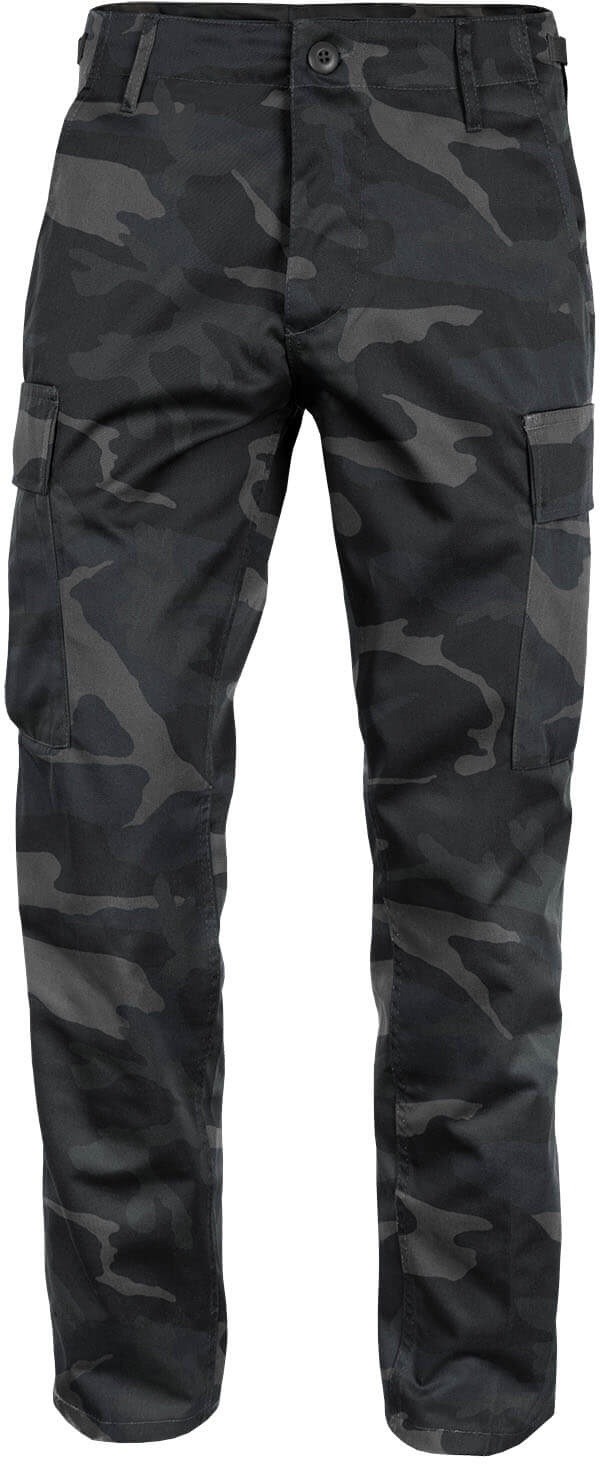 Mil-Tec US Ranger Hose Typ BDU Straight Cut black camo, Größe L