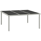 vidaXL Garten-Esstisch 170x170x74,5 cm Glas und Stahl