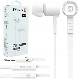 Swissten Earbuds Rainbow YS-D2 Stereo-Headset mit Mikrofon - Weiß