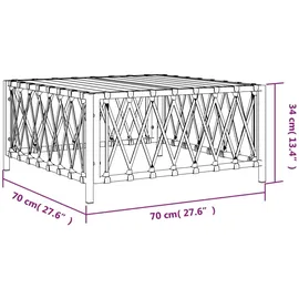 vidaXL Gartentisch 70 x 70 x 34 cm Anthrazit