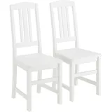 Erst-Holz Küchenstuhl Massivholzstuhl Esszimmerstuhl Kiefer Stuhl waschweiß 90.71-22-D W