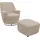 INOSIGN »HETTY, Drehsessel mit Wippfunktion und Hocker; Lesesessel, Armsessel« Set, 2 Stk. tlg. mit Dreh/Wippfunktion, mit Federkern, in Cord und Microfaser