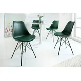 riess-ambiente Polsterstuhl SCANDINAVIA MEISTERSTÜCK dunkelgrün (Einzelartikel, 1 St), Esszimmer · Kunstleder · Metall · Retro grün