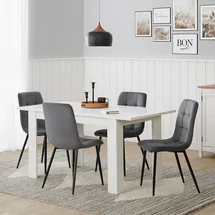 Homestyle4u Esszimmertisch 120 x 80 cm weiß