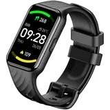 Blackview R10 BT 1,47 Zoll Kunststoffgehäuse Schwarz Silikonarmband Schwarz One Size