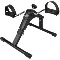 Pedaltrainer mit Display Heimtrainer Arm- und Beintrainer Mini Bike Trainer Pedalmaschine für den Haushalt Fitnessgeräte für Zuhause (schwarz)