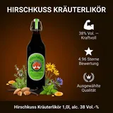 hirschkuss kräuterlikör 1,0l, alc. 38 vol.-% Kräuterlikör 38% Vol. 1 l
